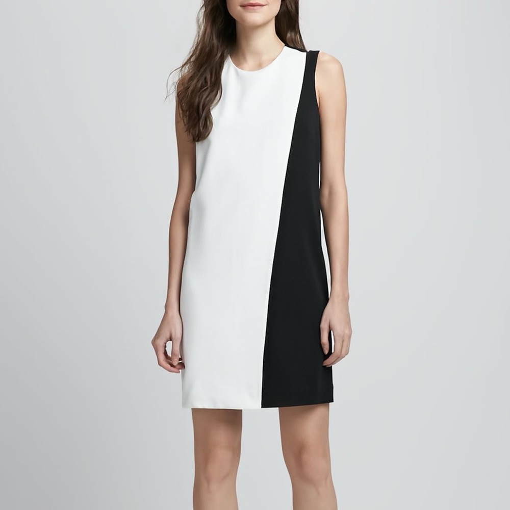 Theory Two-Tone Crepe Dress